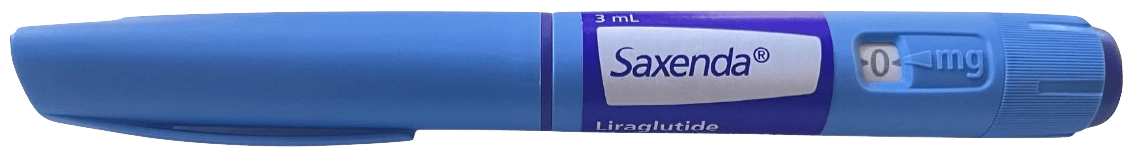 A Saxenda pen with the lid on.