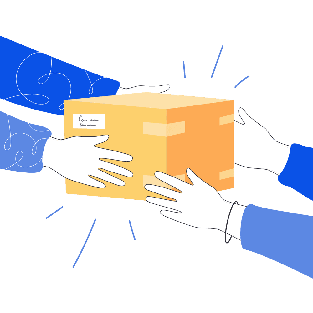 Graphic showing the current stage of the process being described.